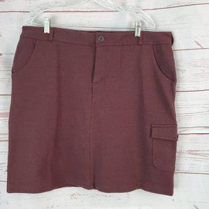 NWOT Duluth Golf Cargo Skort Womens Maroon Stretch Waist Tee Pocket 16